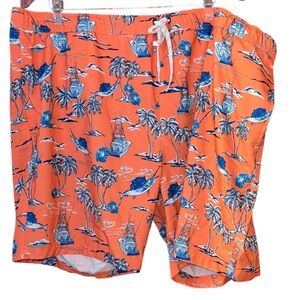 Ocean+Coast Tropical Orange Swim Trunks 44